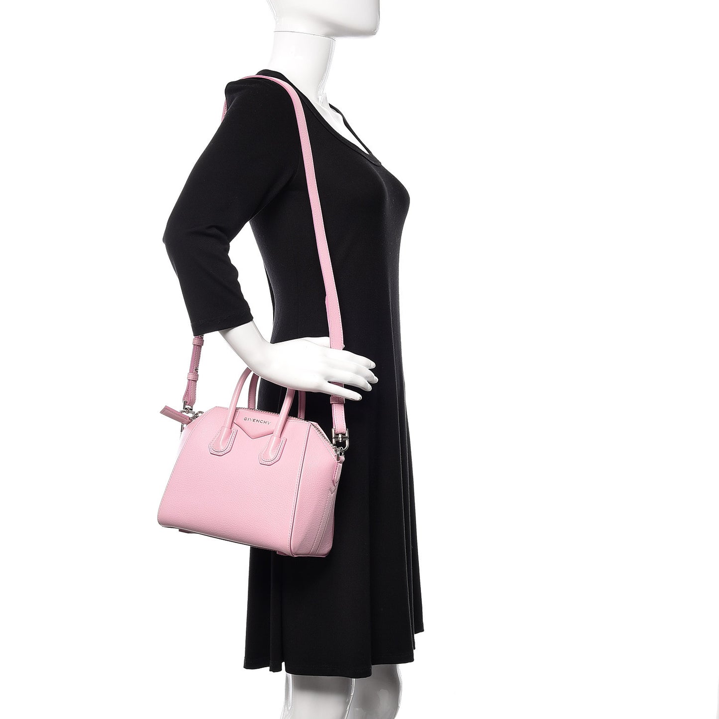 Sugar Goatskin Mini Antigona Bright Pink