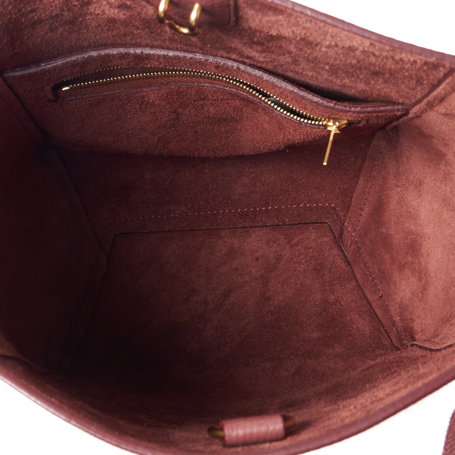 Celine Soft Grained Calfskin Small Sangle Bucket Bag Burgundy 6 of 7