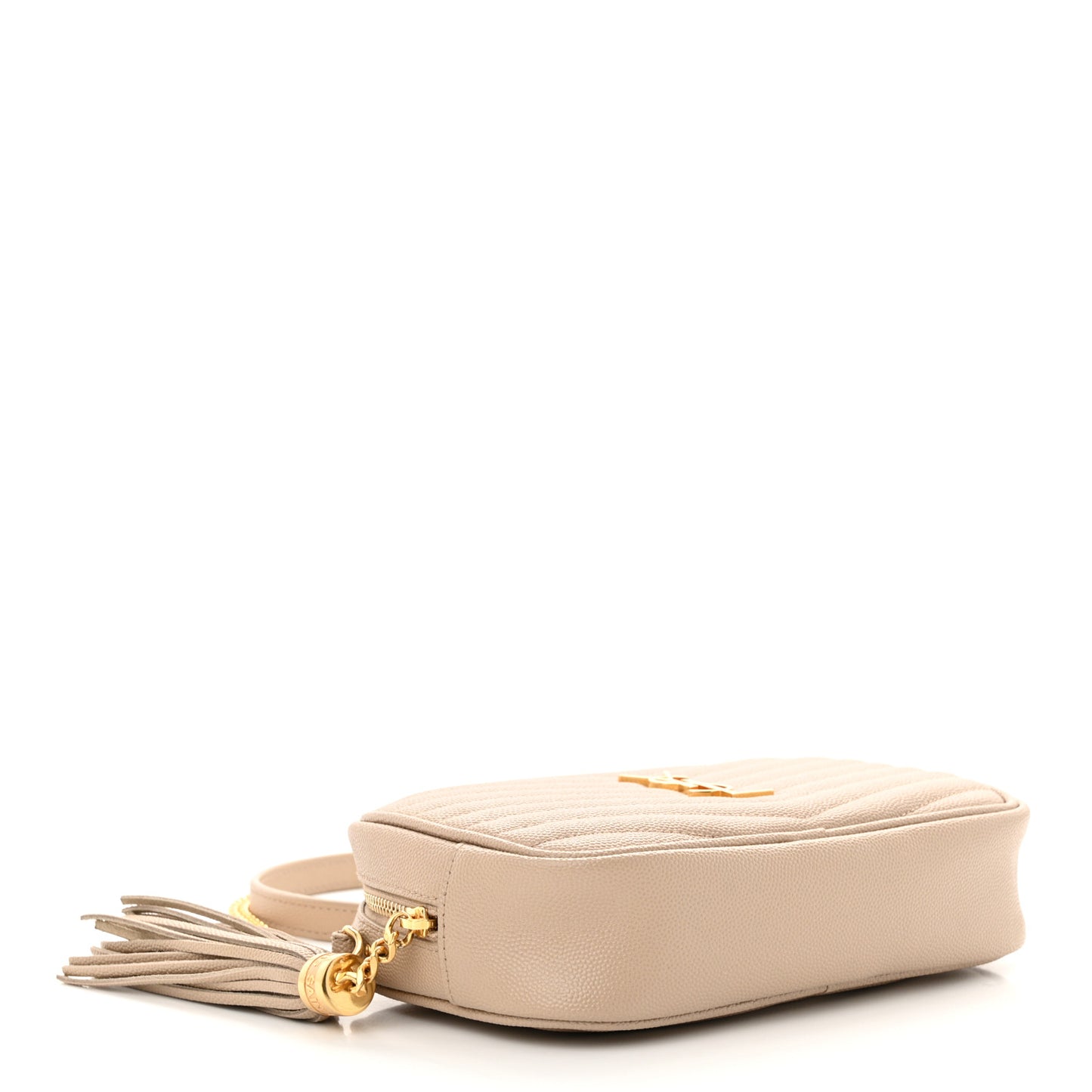 Grain De Poudre Matelasse Monogram Mini Lou Camera Bag Dark Beige