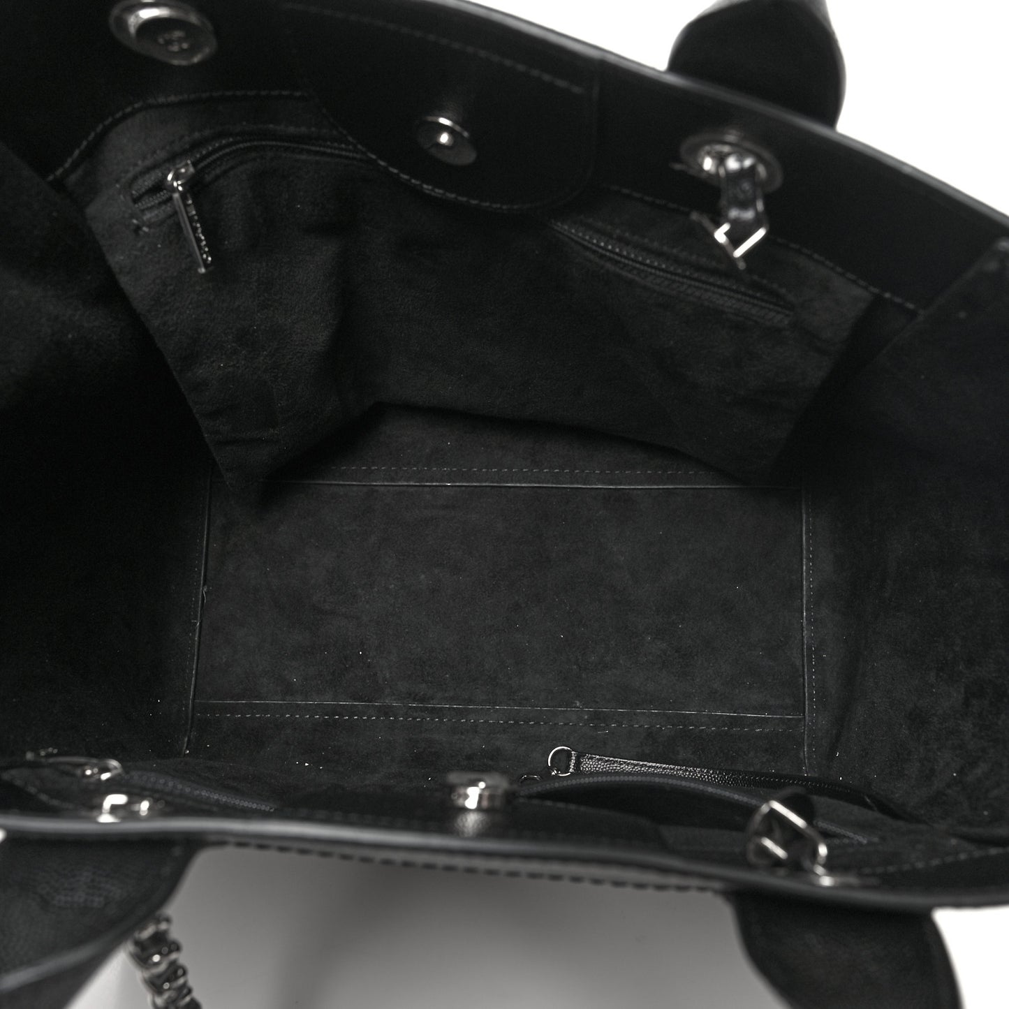 Caviar Small Studded Deauville Tote Black