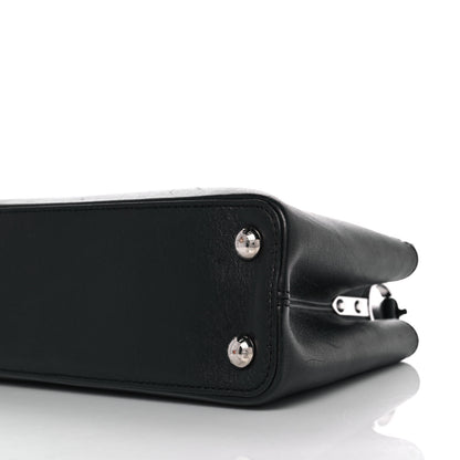 Louis Vuitton Smooth Calfskin Crystal Flowers Capucines BB Black 9 of 11