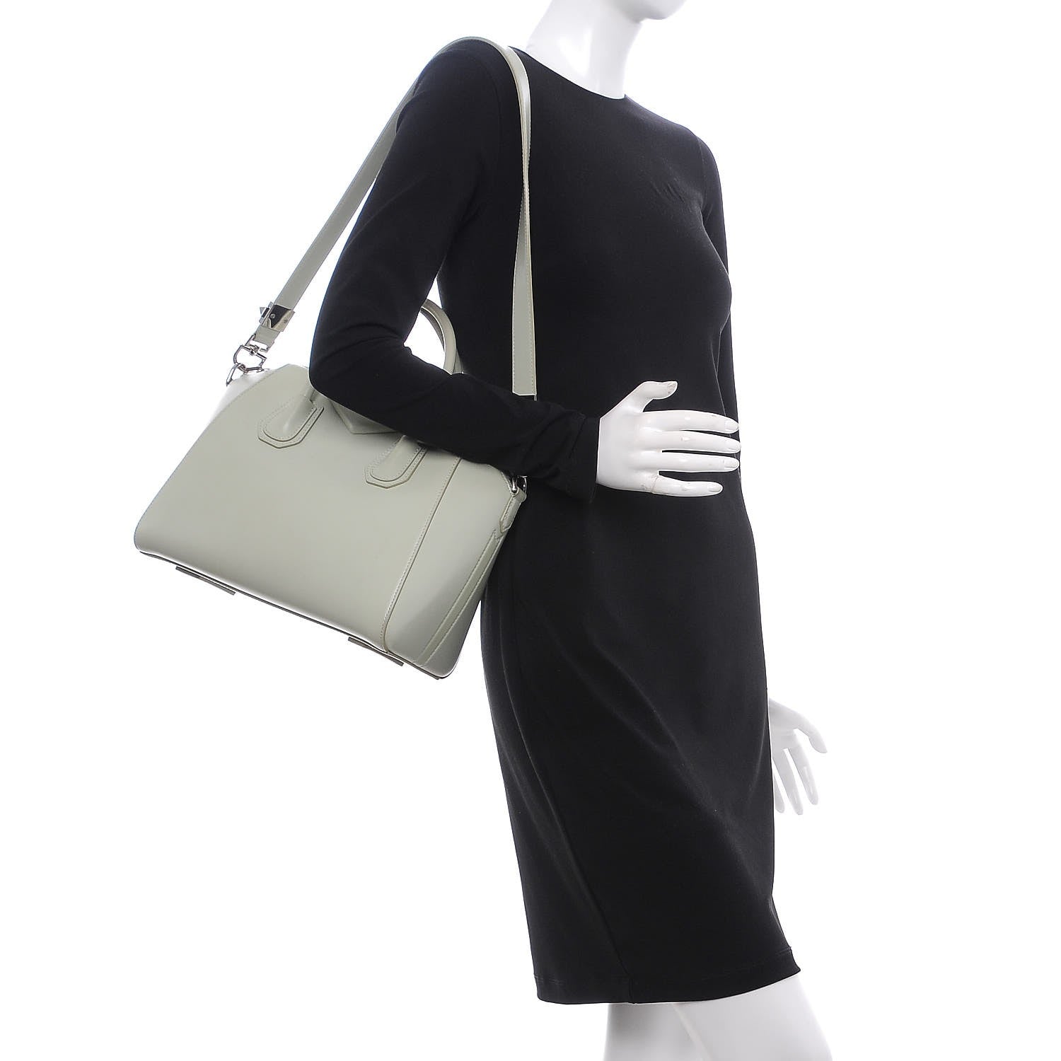 Givenchy Shiny Lord Calfskin Small Antigona Aqua Green 2 of 14