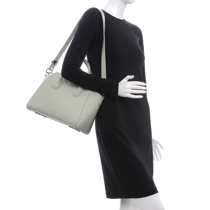 Givenchy Shiny Lord Calfskin Small Antigona Aqua Green 2 of 14
