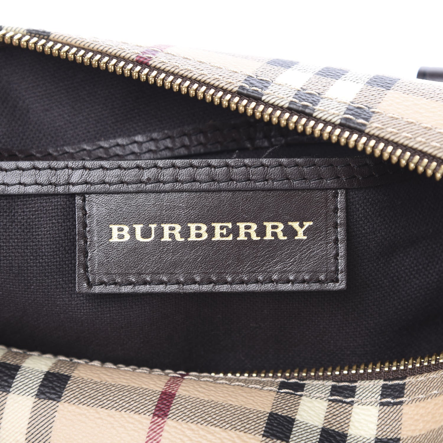 Burberry Haymarket Check Small Chester Bowling Bag Chocolate 5 of 16