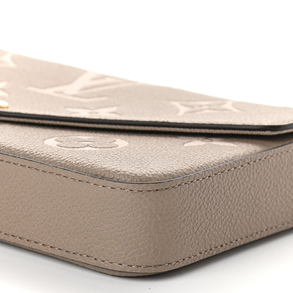 Louis Vuitton Empreinte Monogram Giant Felicie Pochette Tourterelle Creme 9 of 9