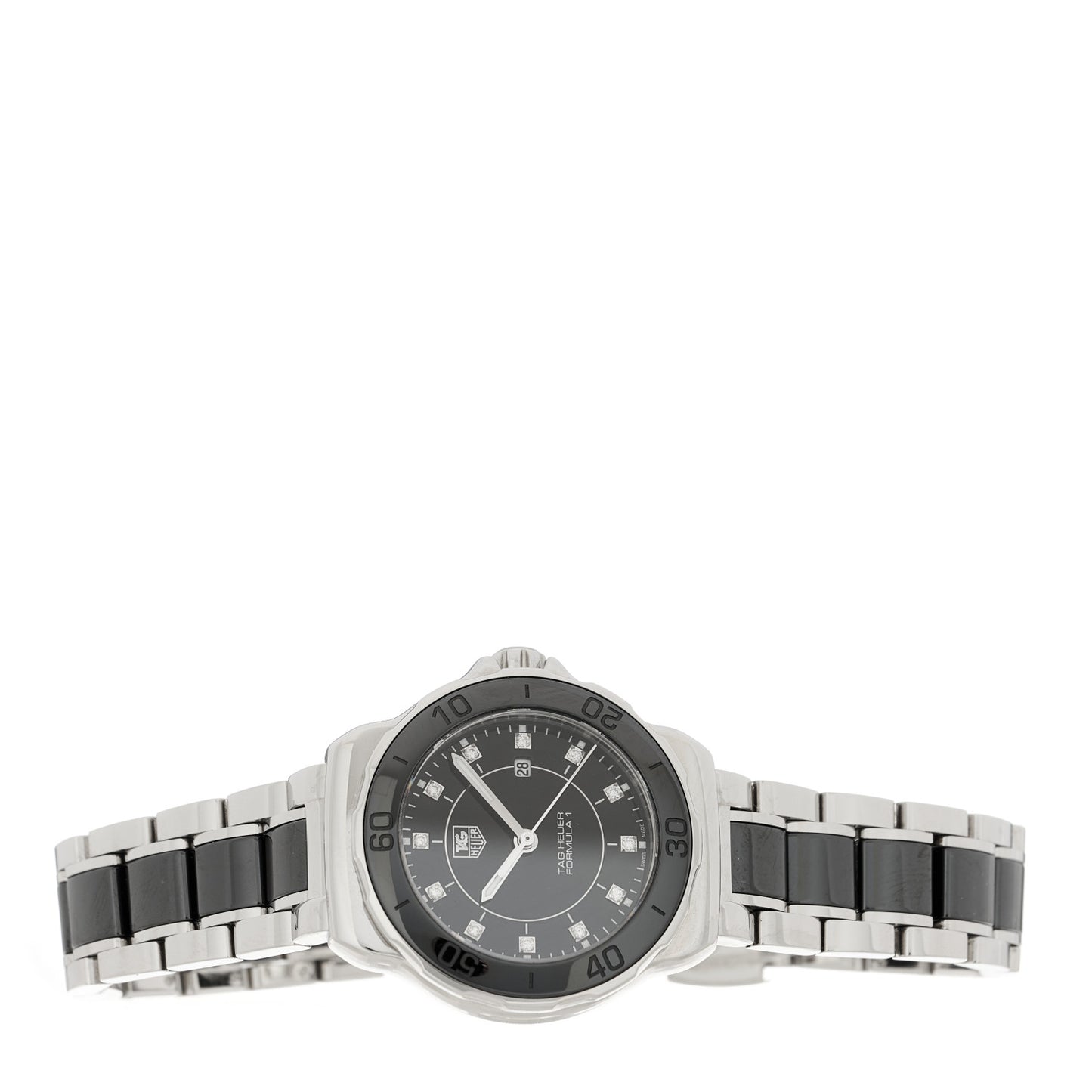 Stainless Steel Ceramic Diamond 31mm Formula 1 Lady Quartz Watch Black WAH1314