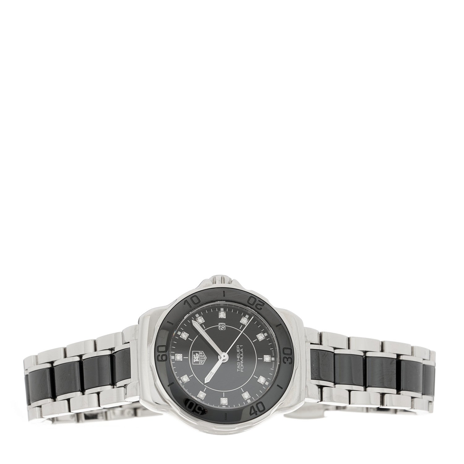 Tag Heuer Stainless Steel Ceramic Diamond 31mm Formula 1 Lady Quartz Watch Black WAH1314 2 of 5