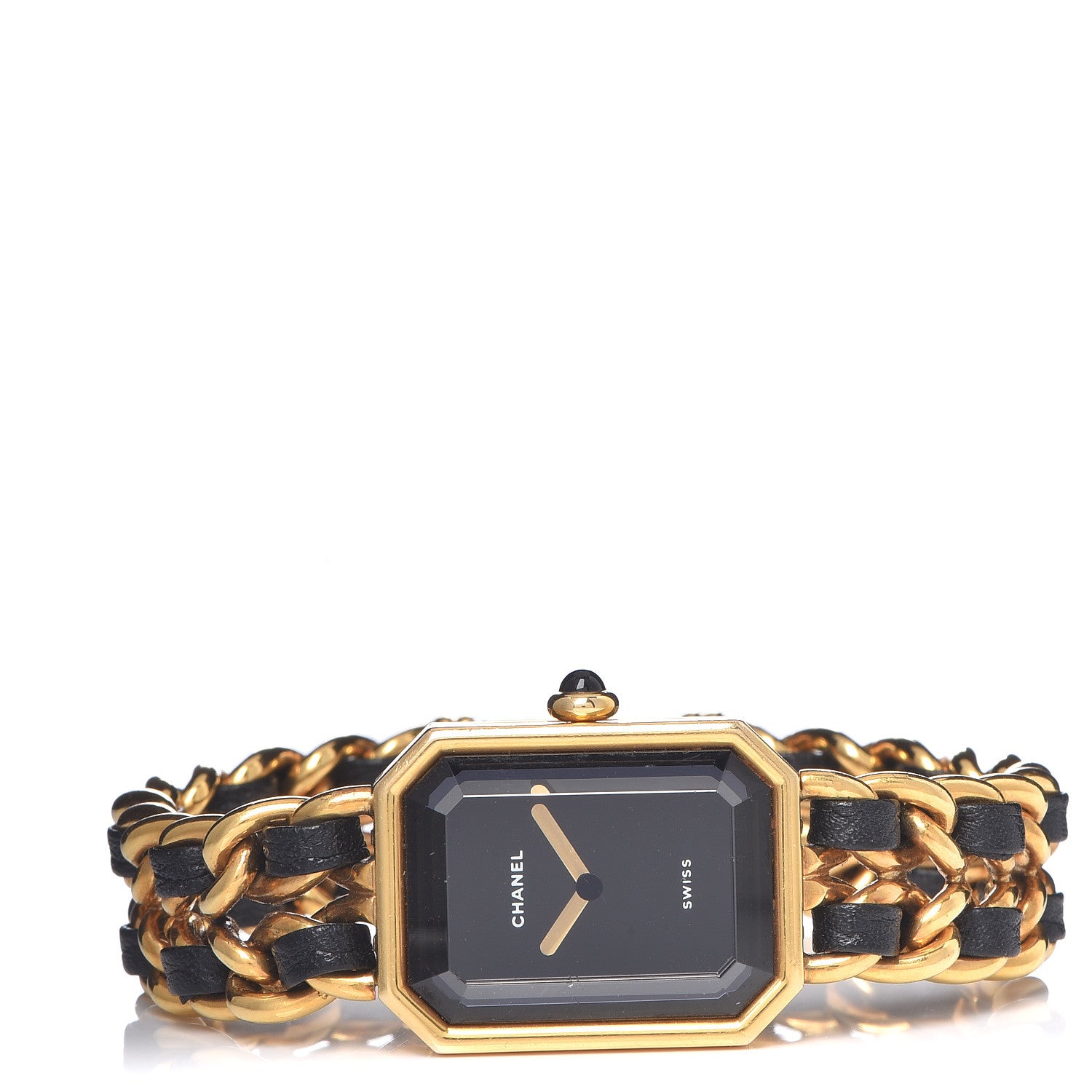 Chanel Stainless Steel Lambskin 20mm Chain Premiere Quartz Watch Gold M 3 of 9