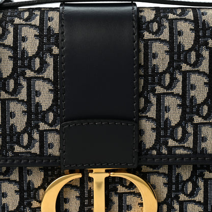 Christian Dior Oblique 30 Montaigne Flap Bag Blue 7 of 9