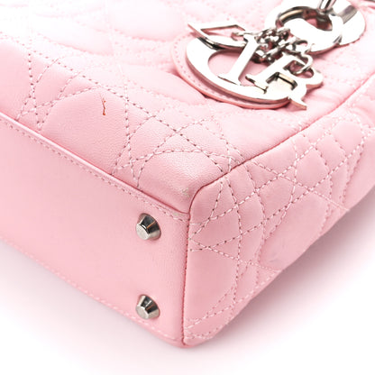 Christian Dior Lambskin Cannage Mini Lady Dior Rose Clair 18 of 27