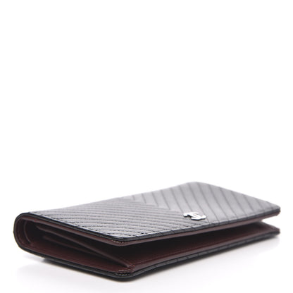 Chanel Caviar Chevron Quilted Yen Wallet Black 4 of 10