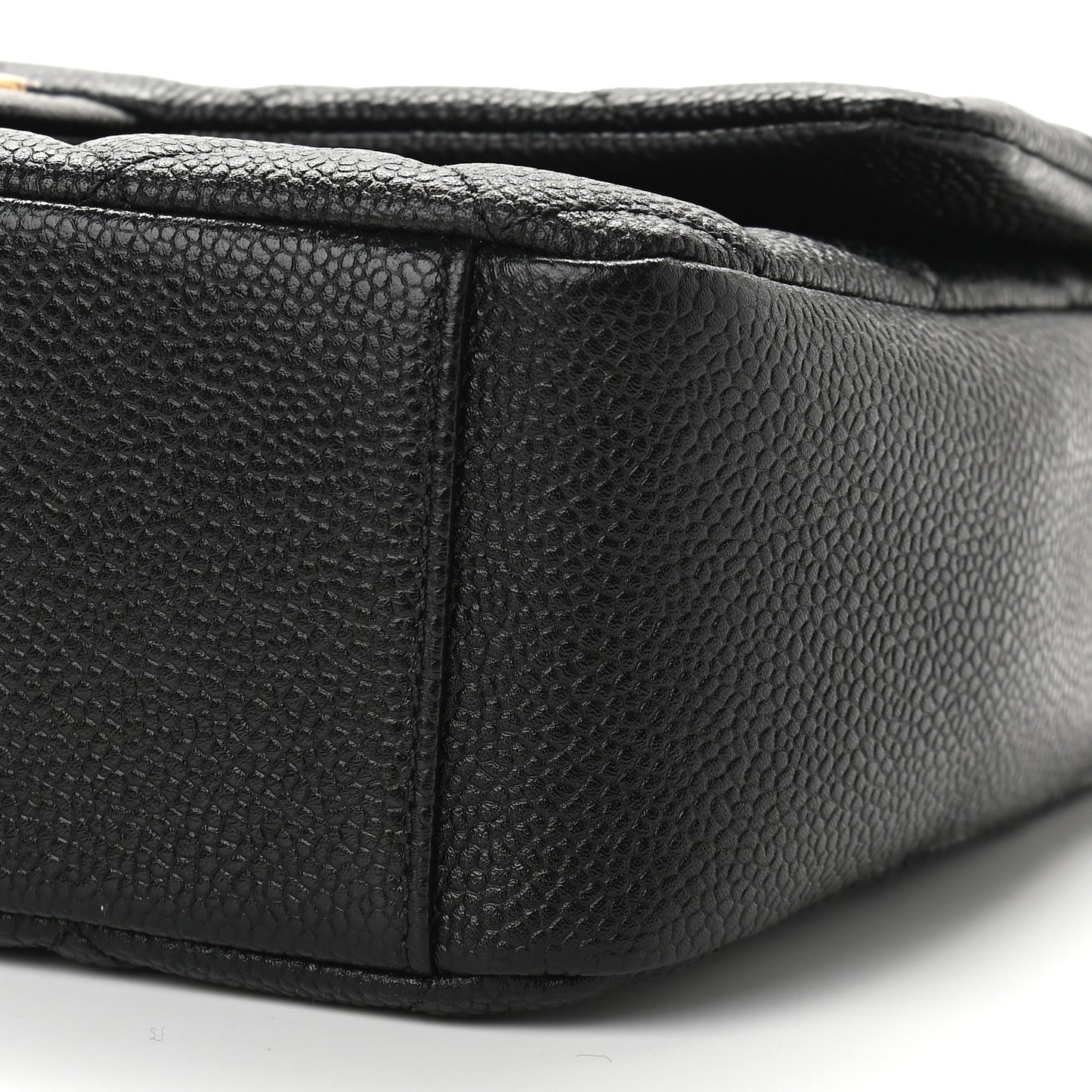 Caviar Quilted Chain Soul Flap Black