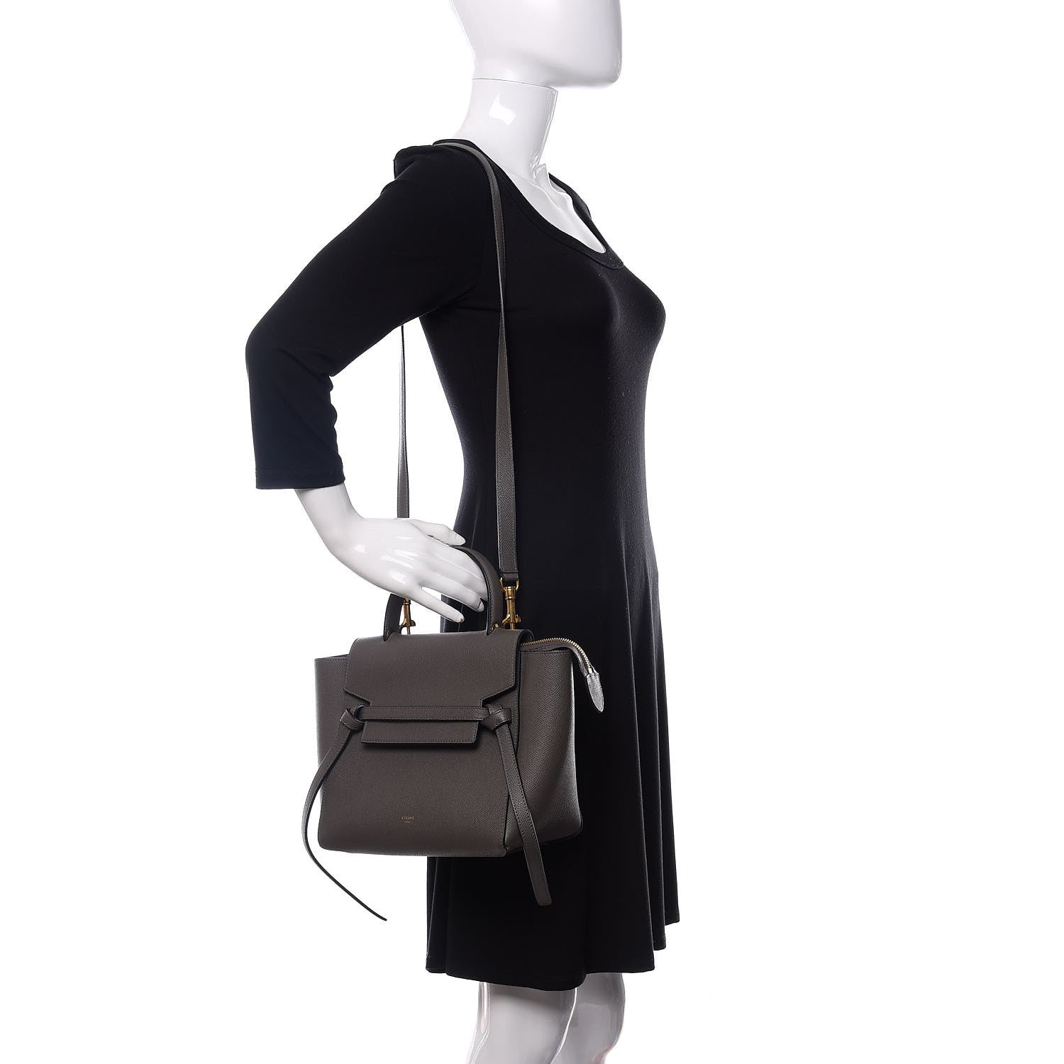 Celine Baby Grained Calfskin Micro Belt Bag Grey 2 of 9