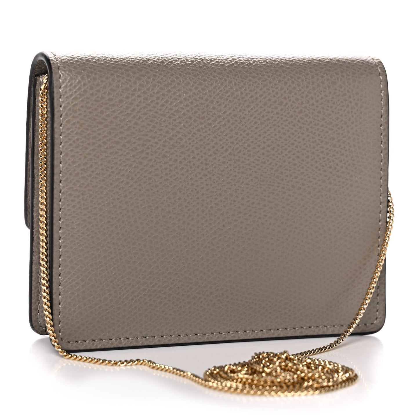 Vitello Cruise F is Fendi Geometric Flap Wallet on Chain Tortora