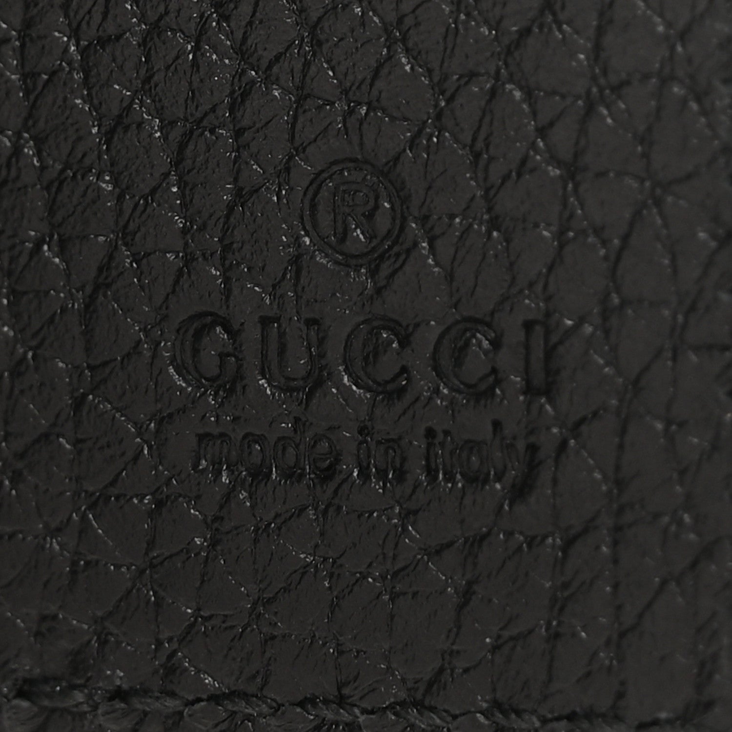 Gucci Piuma Calfskin Logo Passport Case Black 6 of 7