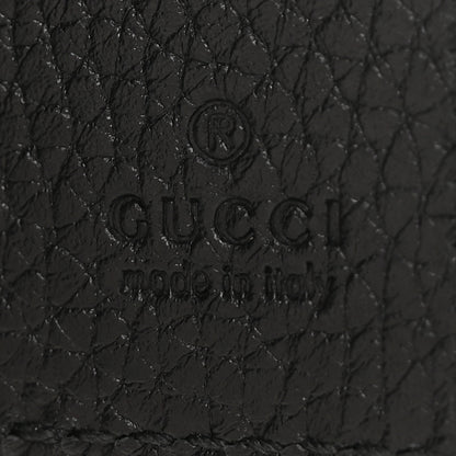 Gucci Piuma Calfskin Logo Passport Case Black 6 of 7