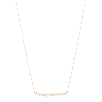 Suzanne Kalan 18K Rose Gold Diamond .56ctw Fireworks Necklace 1 of 3