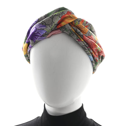 Gucci Silk Monogram Flora Print Headband M Pink 2 of 5