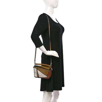 Loewe Calfskin Mini Puzzle Bag Ochre 2 of 8