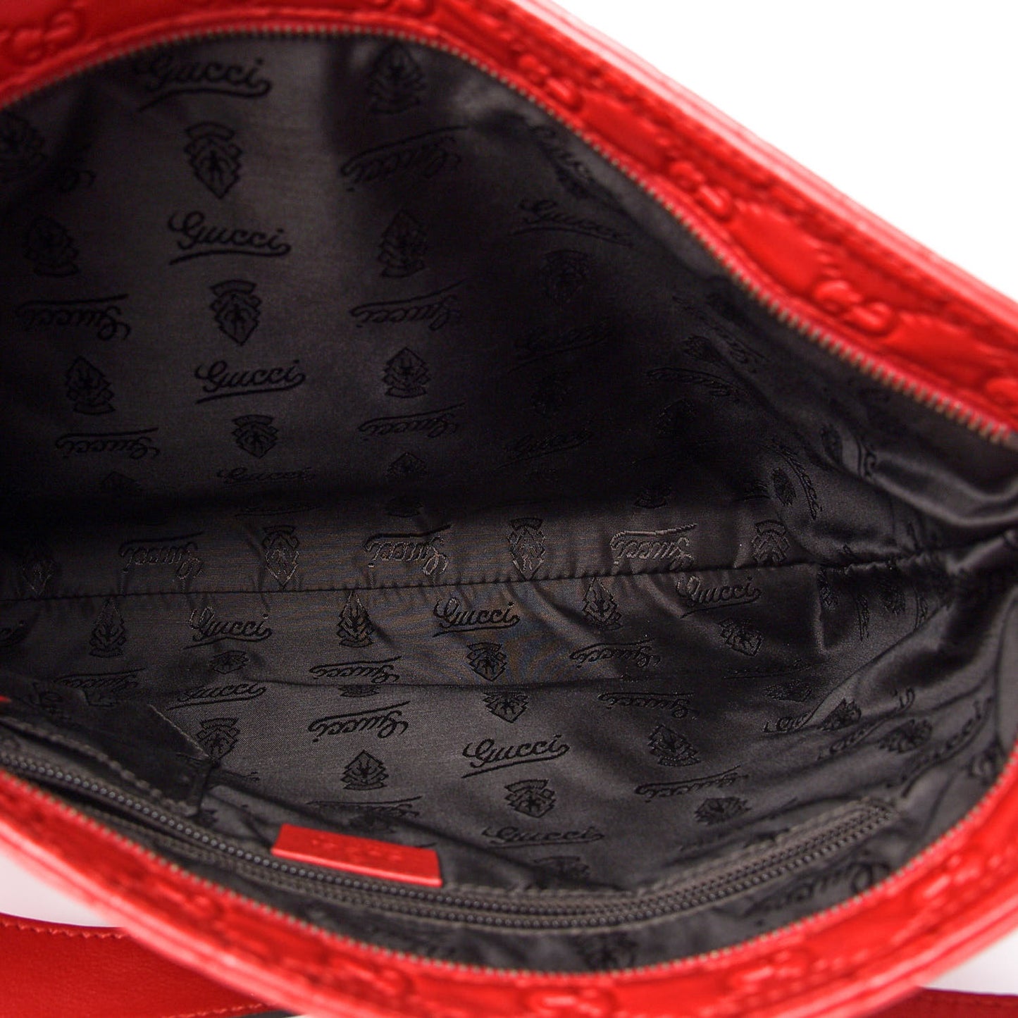 Guccissima Medium Flat Messenger Bag Red