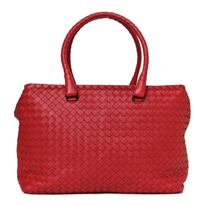 Bottega Veneta Nappa Intrecciato Brick Tote Red 1 of 10