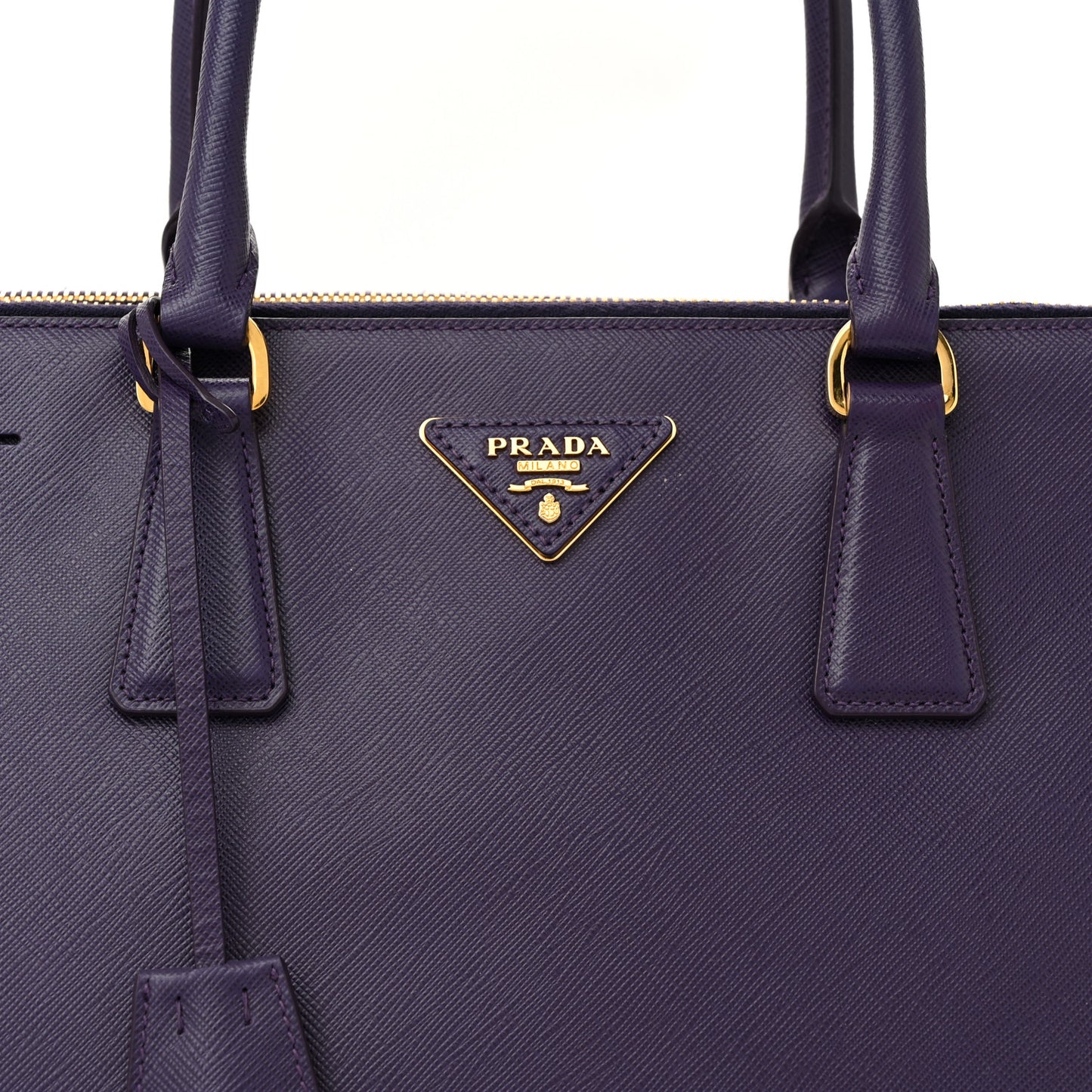 Saffiano Lux Large Galleria Double Zip Tote Uva
