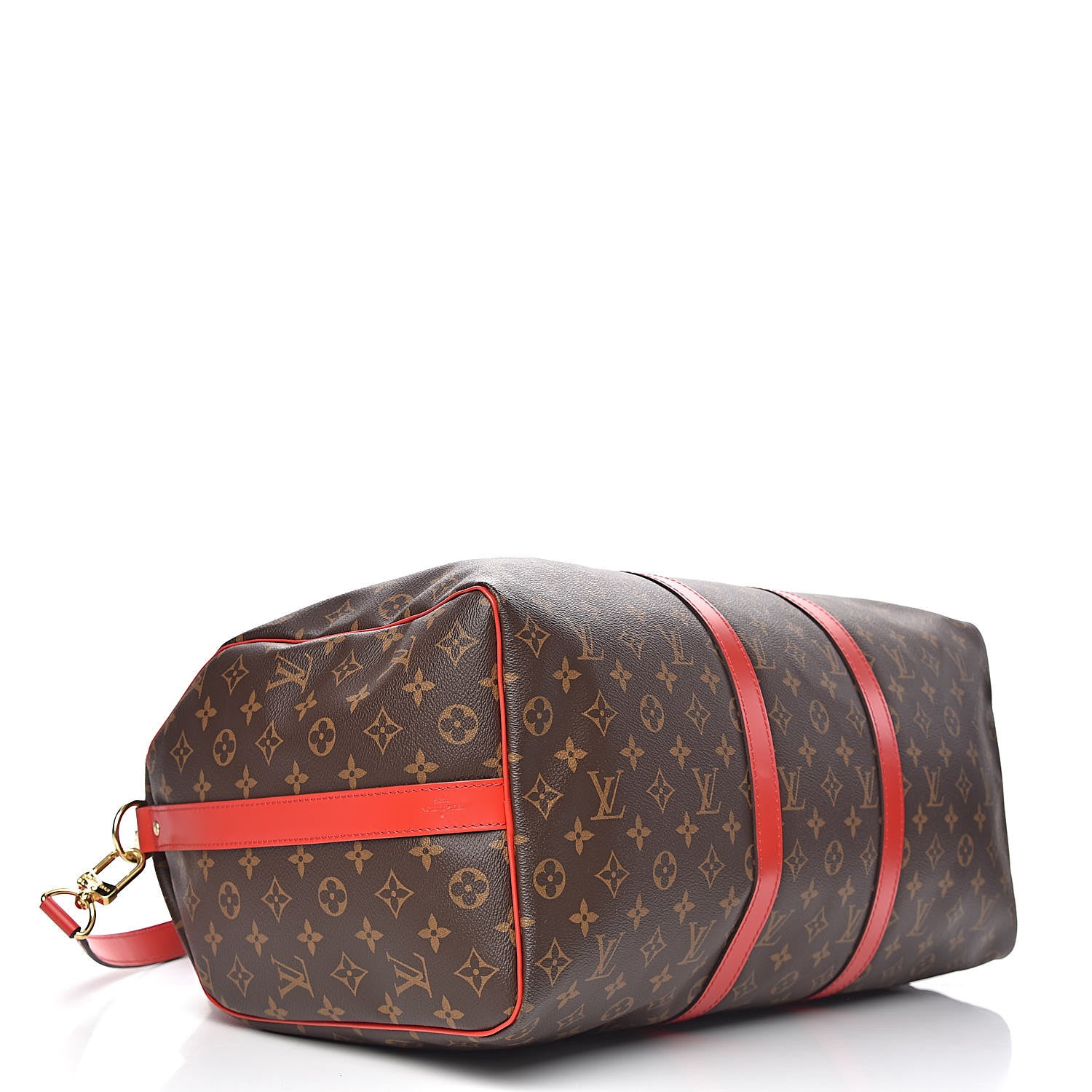 Louis Vuitton Calfskin Monogram Keepall Bandouliere 50 Coquelicot 4 of 10