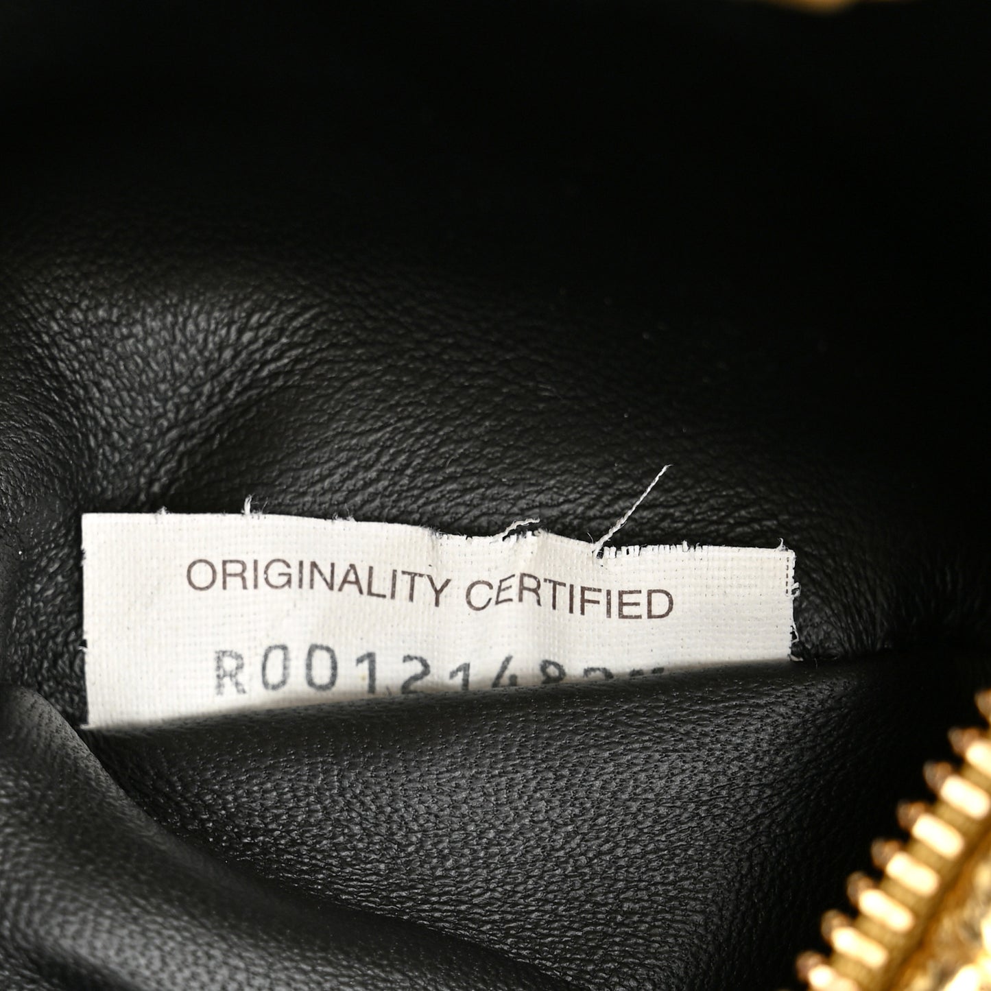Laminated Calfskin Pressed Intreccio Mini Jodie Gold