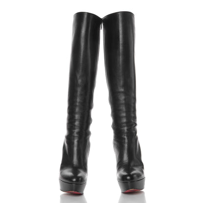 Christian Louboutin Calfskin Bianca Botta 140 Knee Boots 38 Black 2 of 11