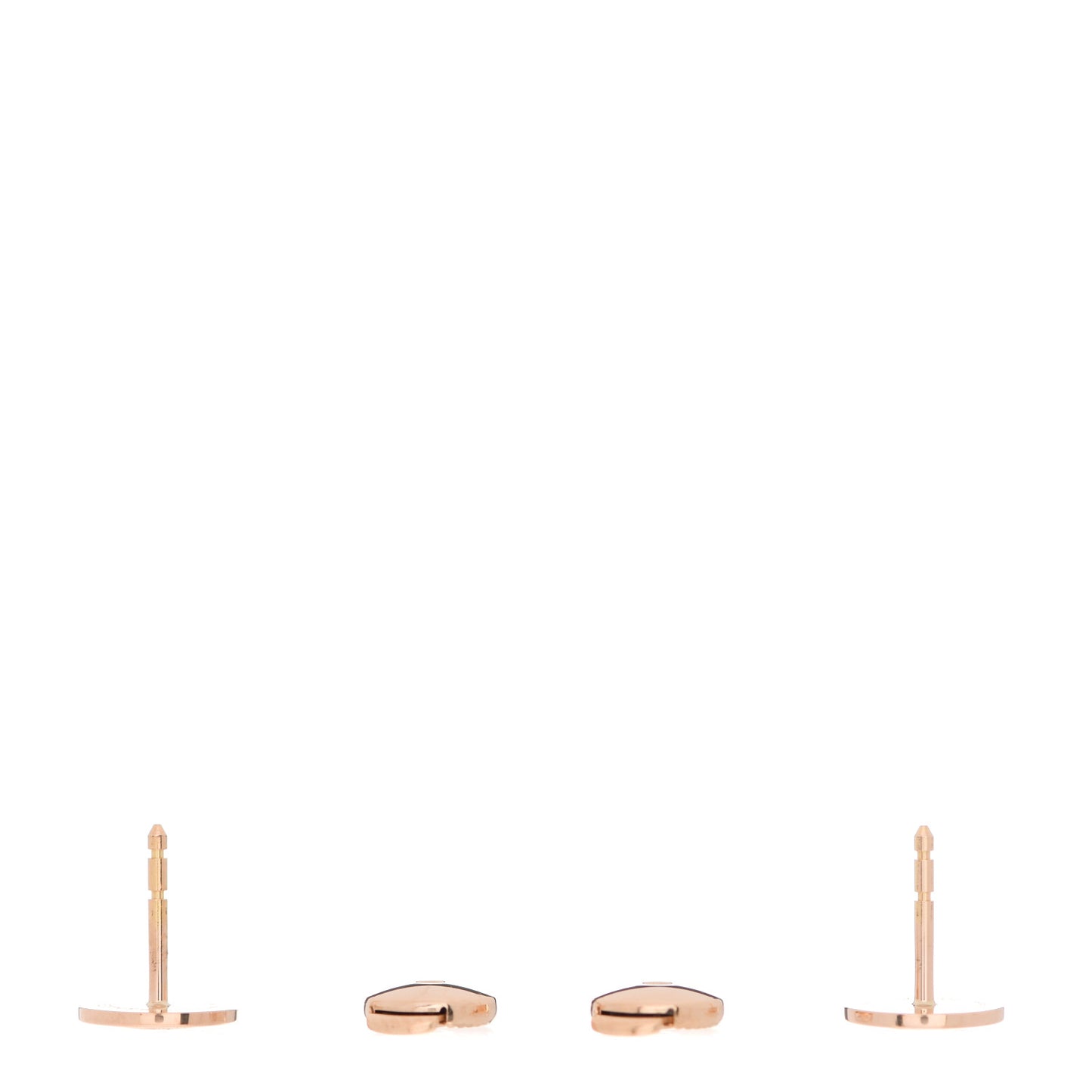 18K Rose Gold TPM Ex-Libris Stud Earrings