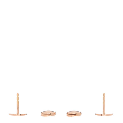 Hermes 18K Rose Gold TPM Ex-Libris Stud Earrings 4 of 5