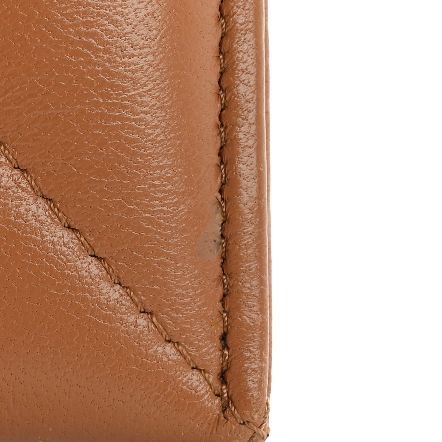 Lambskin Quilted Chanel 19 Card Holder Brown