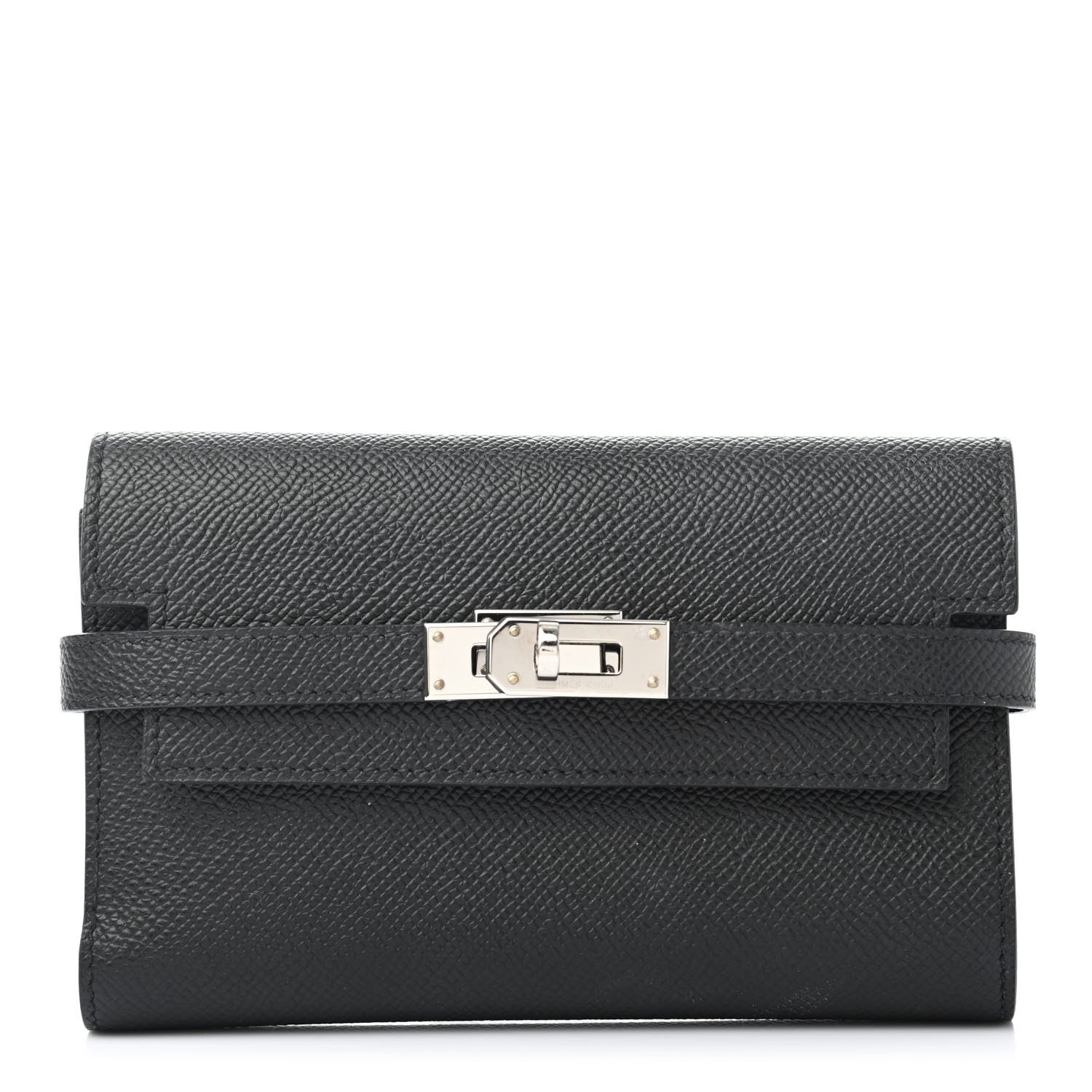 Hermes Epsom Medium Kelly Wallet Black 1 of 7