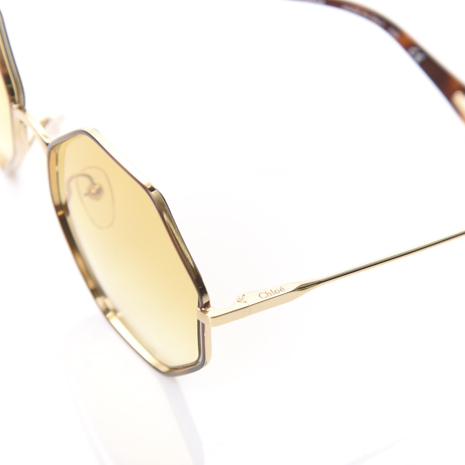 Chloe Octagonal Sunglasses CE132S Gold 7 of 9