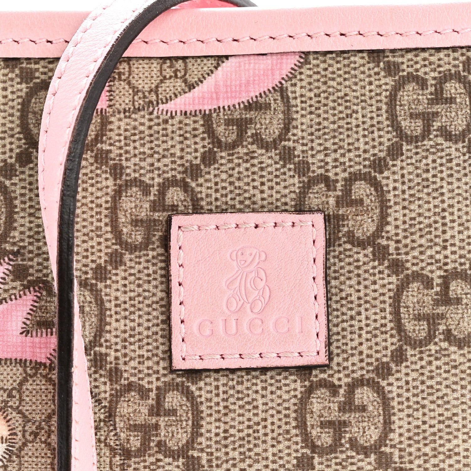 Gucci GG Monogram Childrens Mini Zoo Bird Pappagallo Shoulder Bag Pink 8 of 14