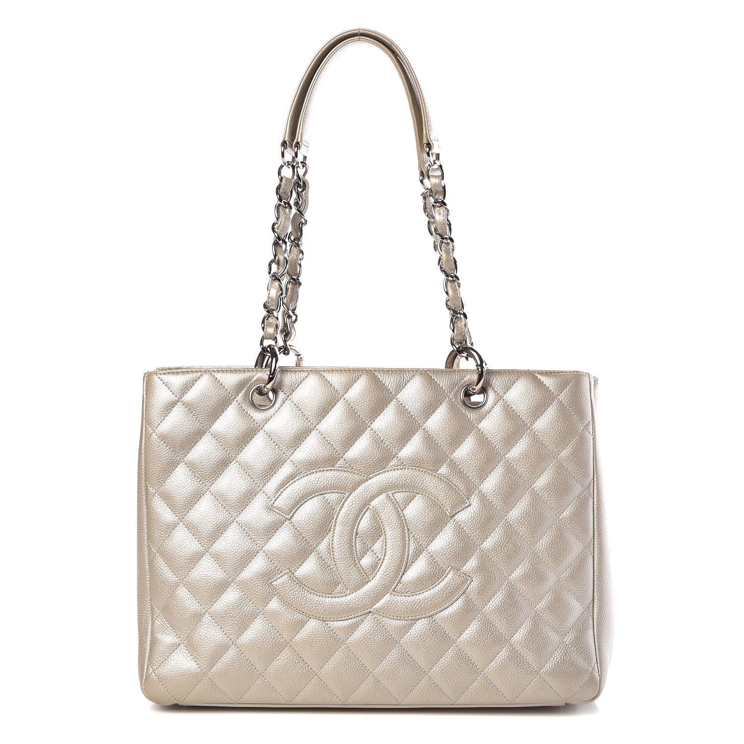 Chanel Caviar Quilted Grand Shopping Tote GST Pearl 1 of 12