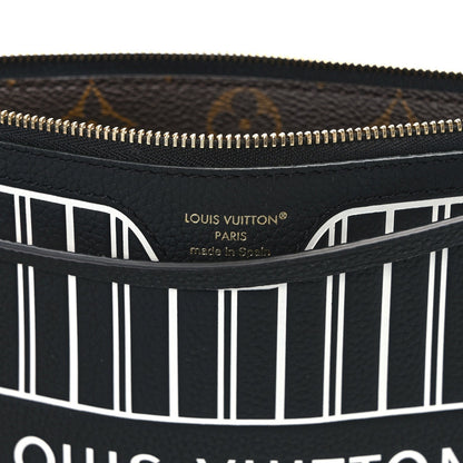Louis Vuitton Calfskin Neverfull Inside Out MM Pochette Black 6 of 8