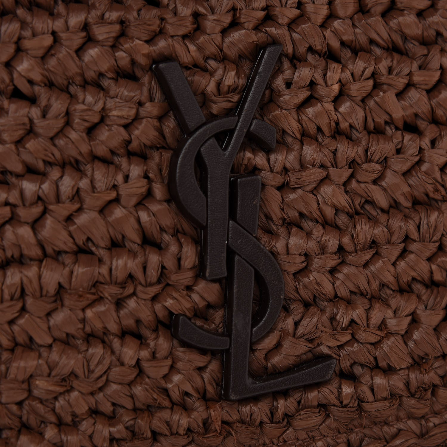 Saint Laurent Raffia Calfskin Monogram Medium Niki Chain Satchel New Nut 7 of 10