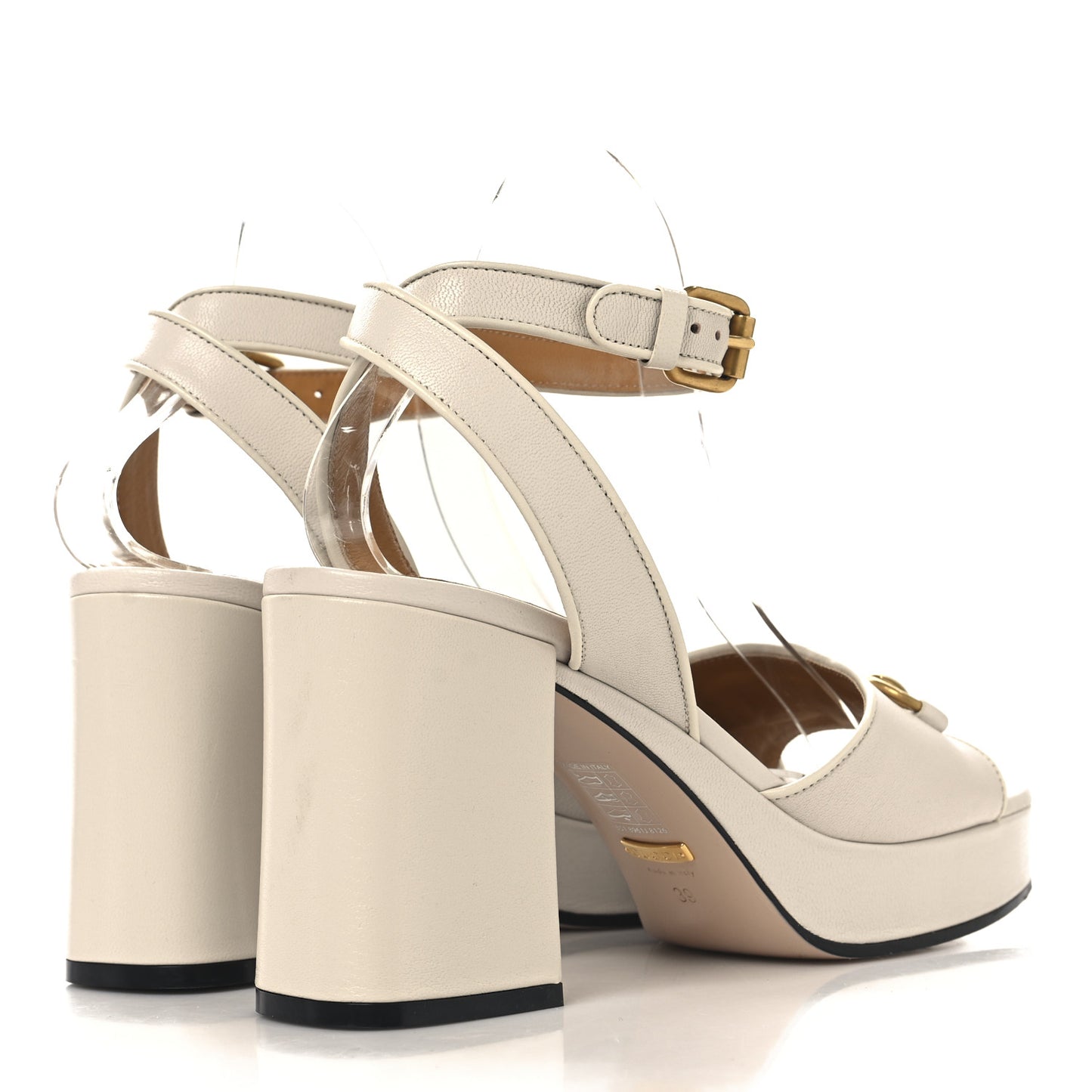 Quentin Granada Kid Horsebit 25/60mm Platform Sandals 39 Mystic White
