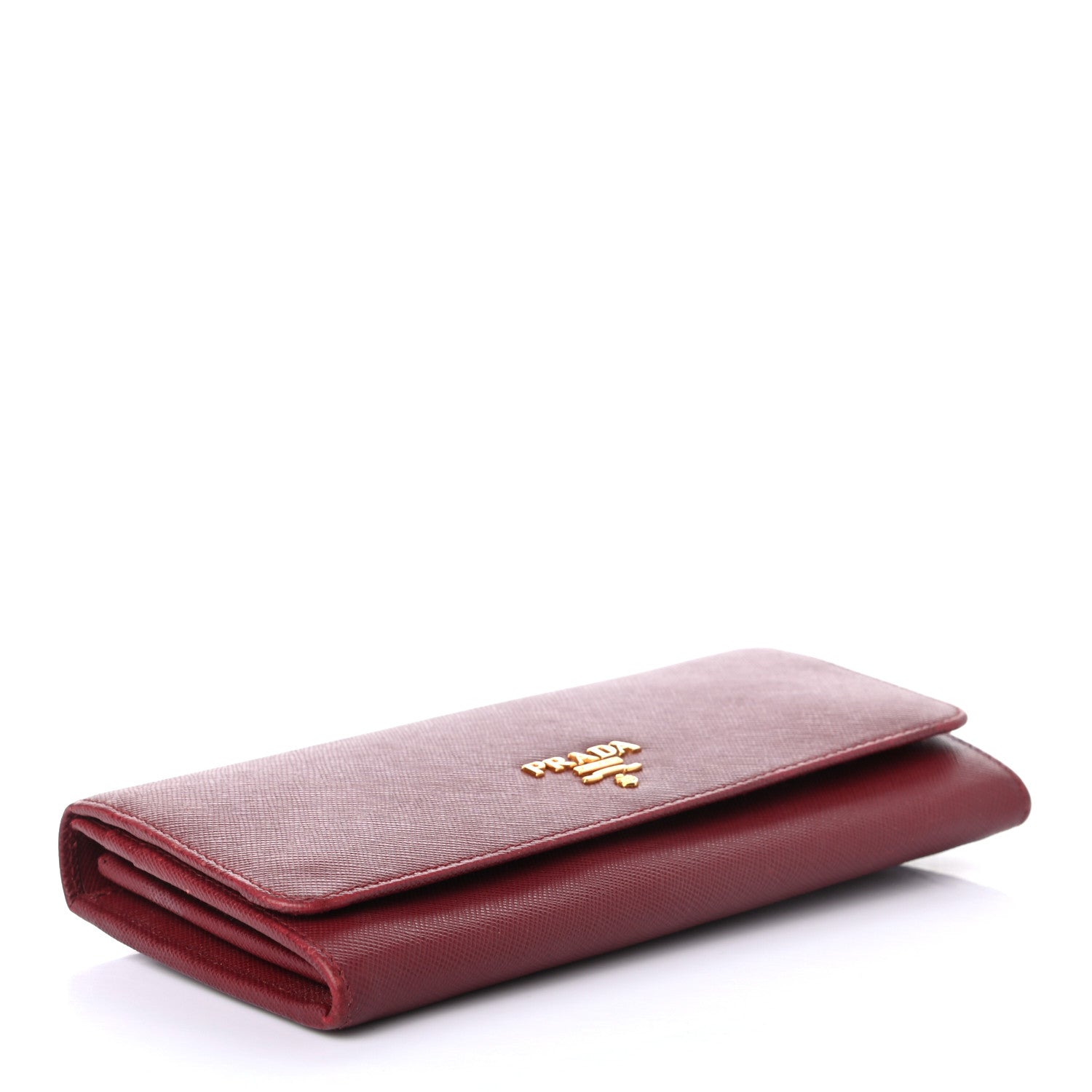 Prada Saffiano Metal Continental Flap Wallet Fuoco 4 of 8