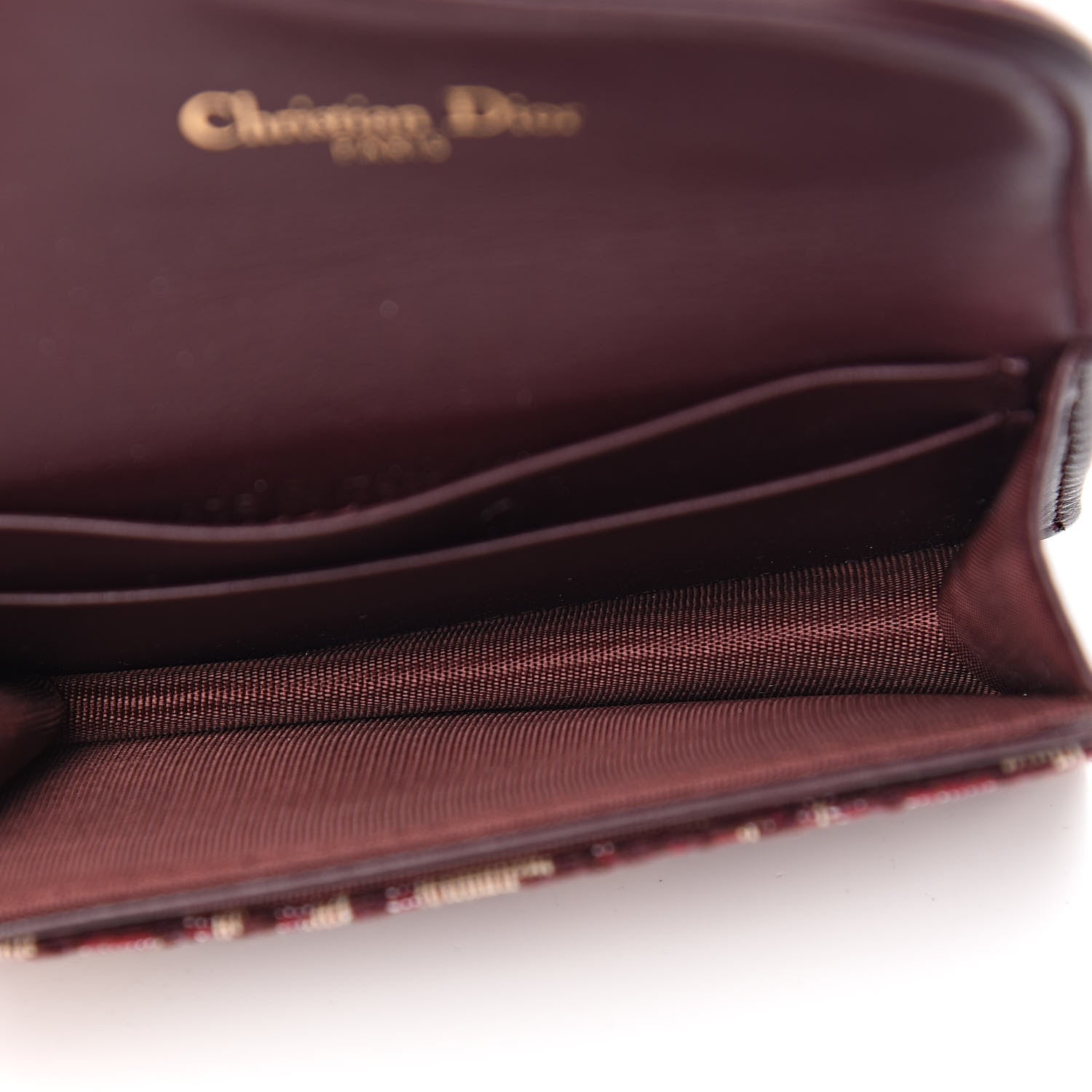 Christian Dior Oblique Saddle Card Holder Bordeaux 5 of 8