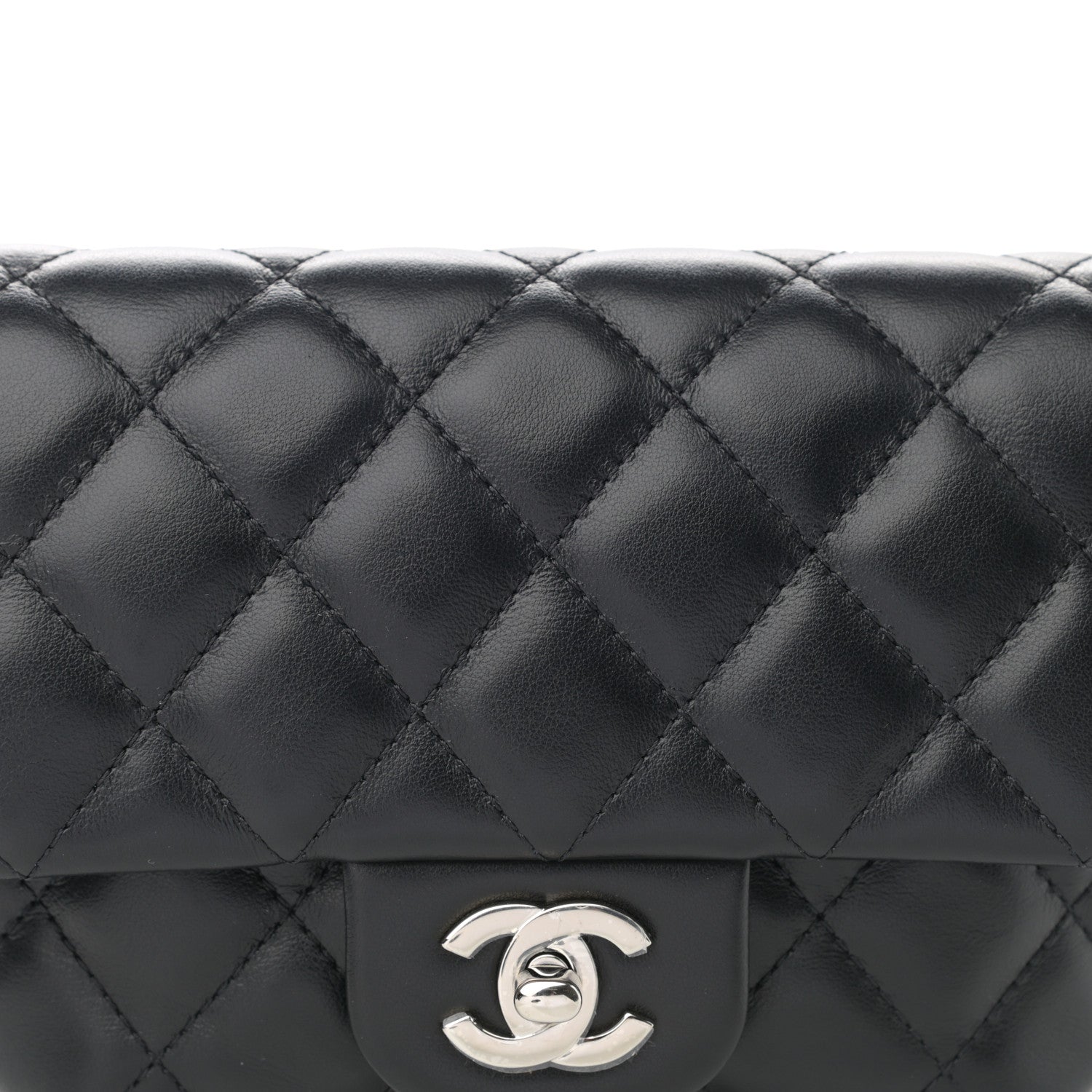 Chanel Calfskin Quilted CC Uniform Flap Belt Bag Black 9 of 10