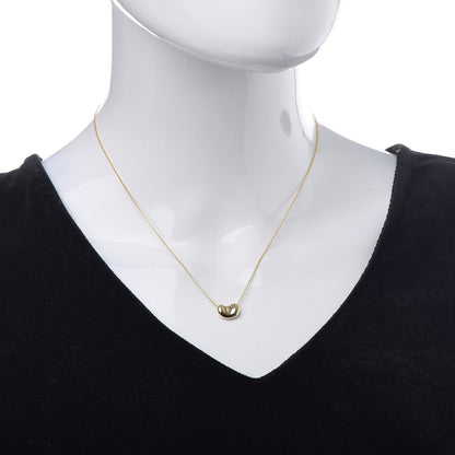 Tiffany 18K Yellow Gold 11mm Elsa Peretti Bean Pendant Necklace 2 of 7