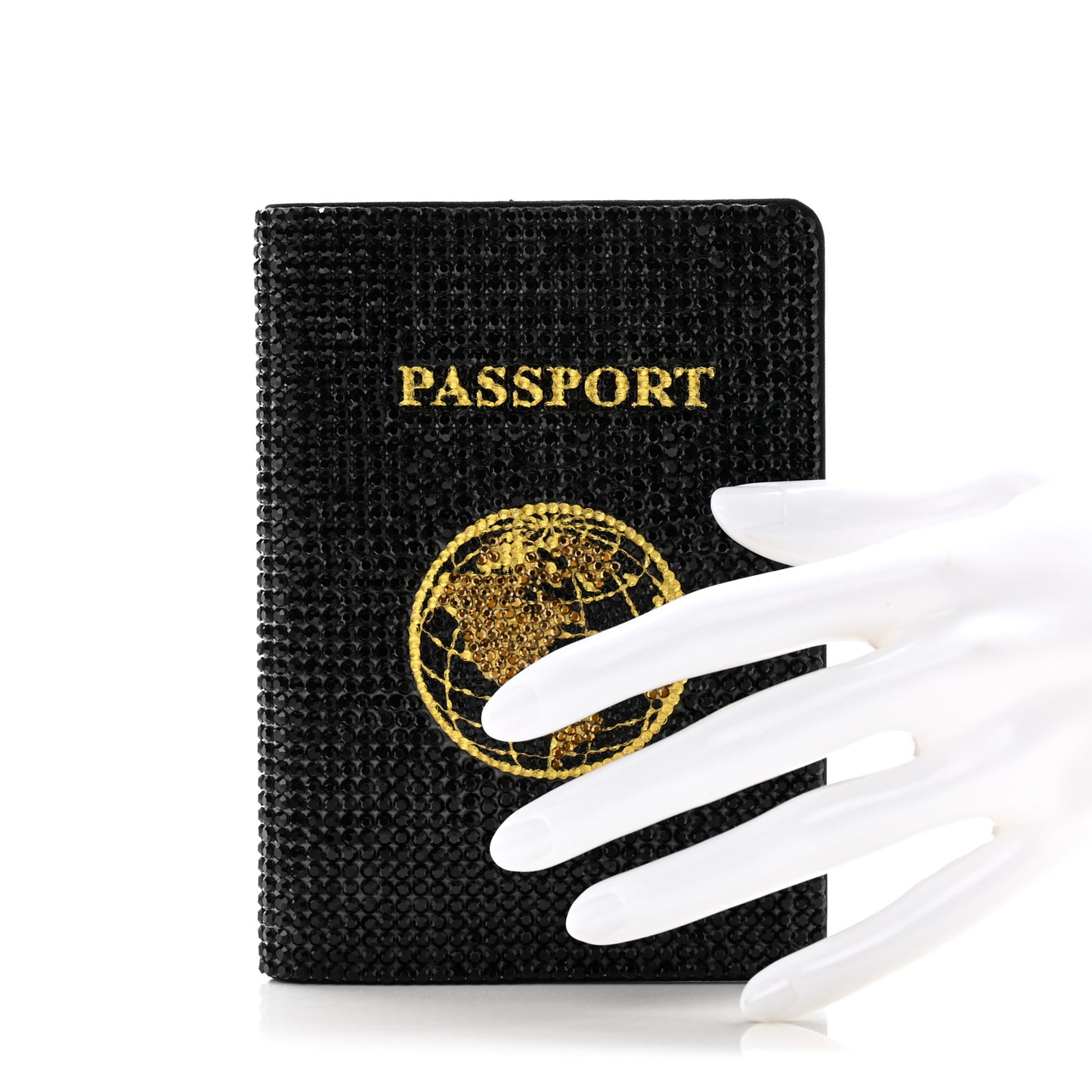 Crystal Traveler Passport Holder Jet