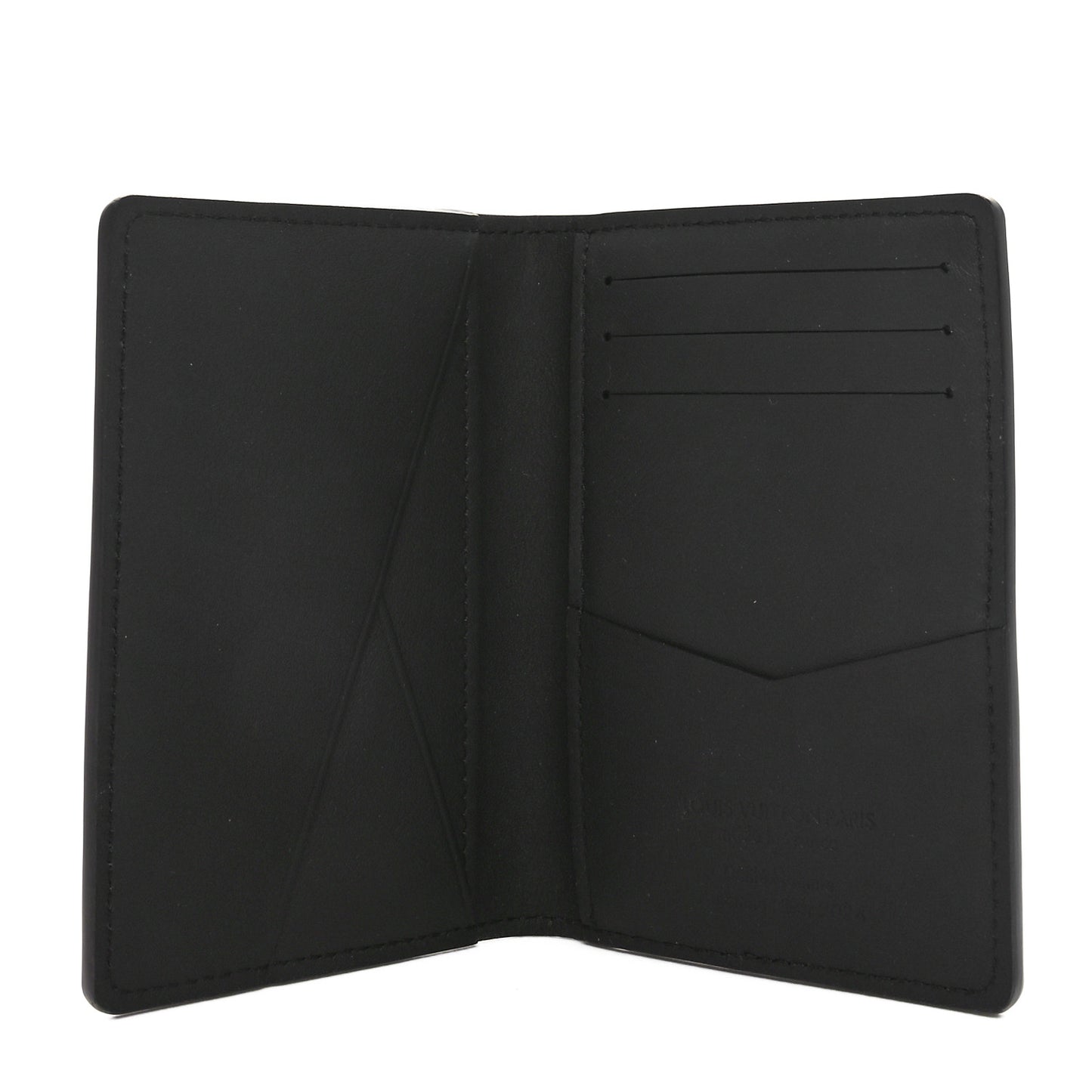 Brushed Monogram Pocket Organizer Black White