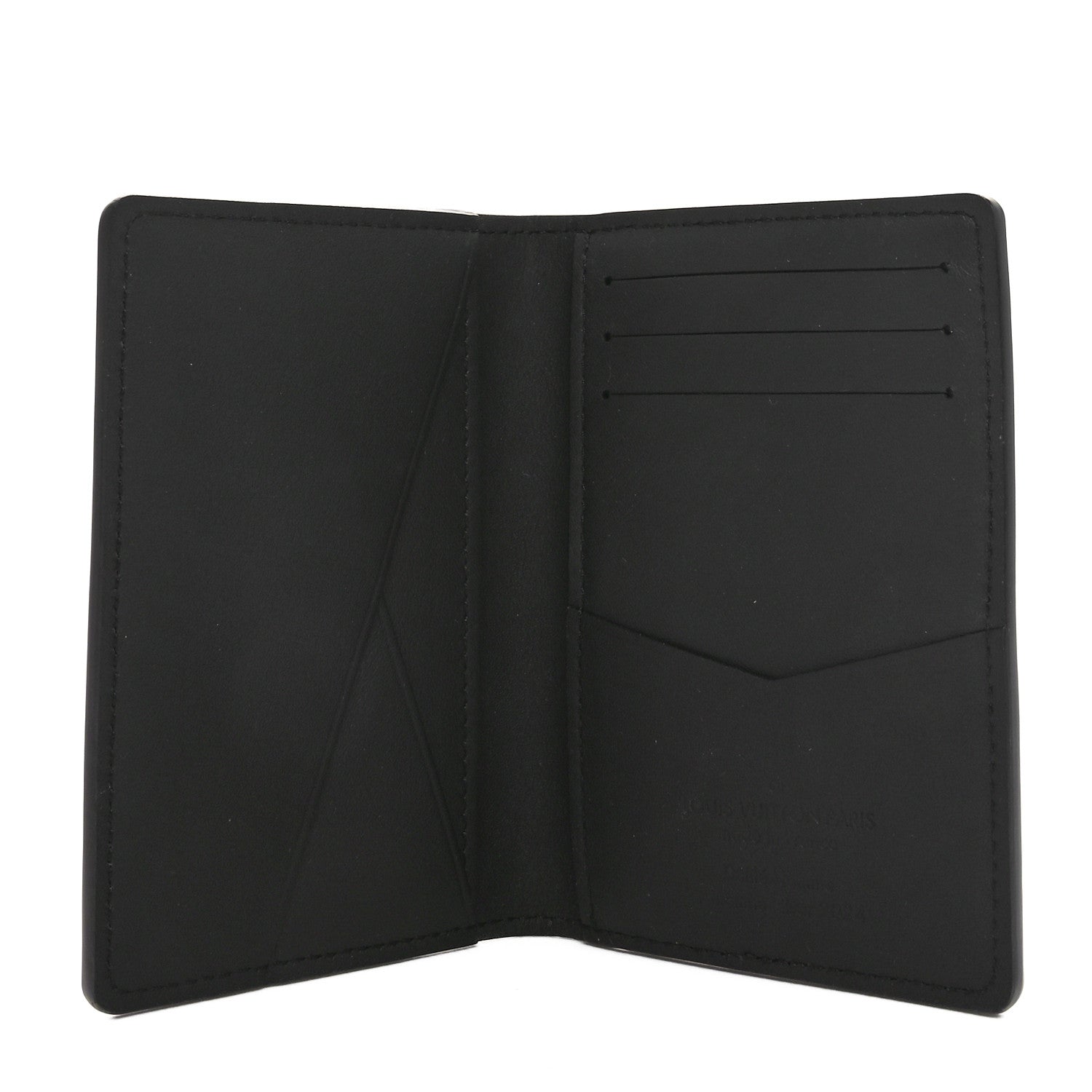 Louis Vuitton Brushed Monogram Pocket Organizer Black White 5 of 7