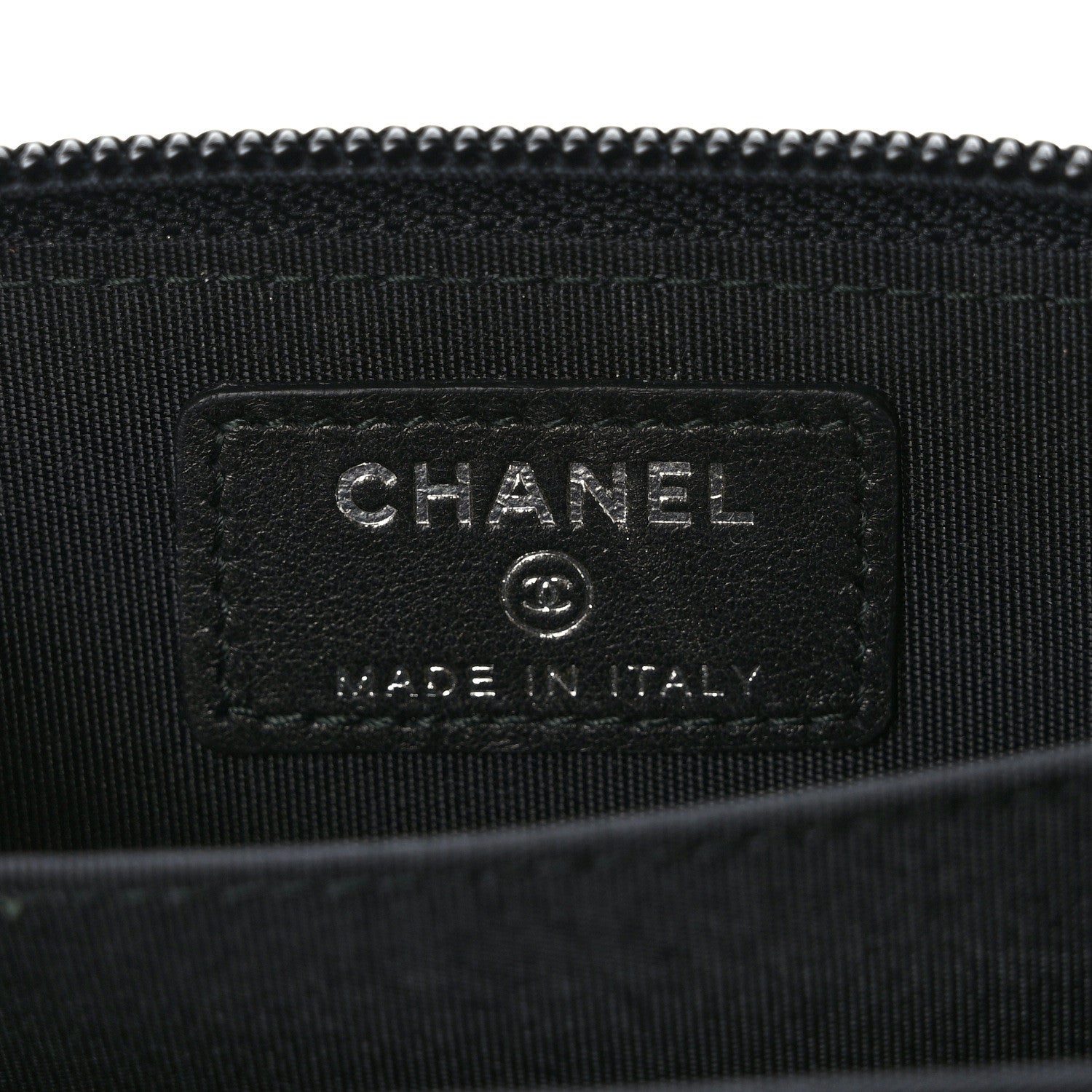 Chanel Caviar Quilted Boy Zip Around Coin Purse Wallet Black 6 of 7