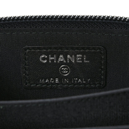 Chanel Caviar Quilted Boy Zip Around Coin Purse Wallet Black 6 of 7