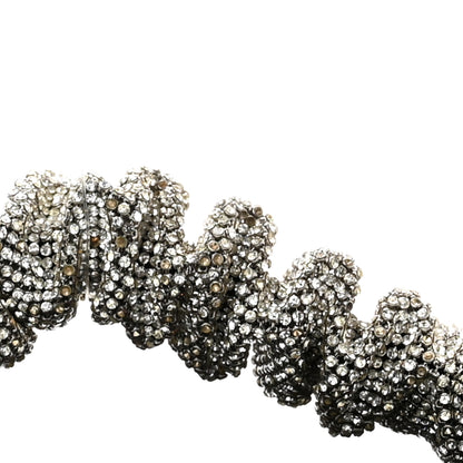 Alexander Wang Velvet Crystal Rhinestone Mini Scrunchie Bag Black Silver 7 of 7