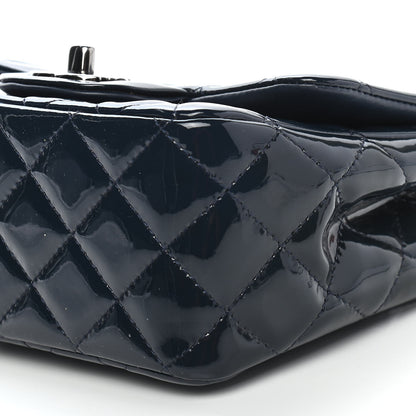 Chanel Patent Quilted Mini Square Flap Navy Blue 8 of 9